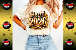 Happy New Year 2026 Retro Sublimation Product Image 8