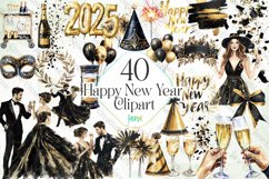 Happy New Year Clipart Product Image 1