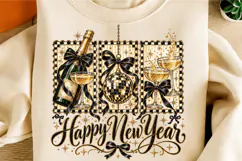Happy New Year PNG, Champagne Disco Ball New Years Eve Desig Product Image 2