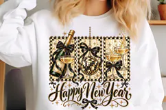 Happy New Year PNG, Champagne Disco Ball New Years Eve Desig Product Image 5