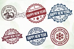 Happy New Year Post Stamps SVG PNG Product Image 8