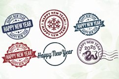 Happy New Year Post Stamps SVG PNG Product Image 3