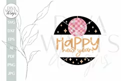 Happy New Year SVG Happy New Year Door Hanger svg New Years Product Image 2