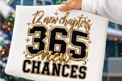 12 New Chapters 365 New Chances PNG | New Year Motivational Product Image 4