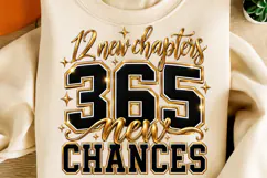 12 New Chapters 365 New Chances PNG | New Year Motivational Product Image 5