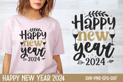Happy new year 2024 SVG, Happy New Year SVG Product Image 1