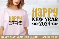 Happy new year 2024 SVG, Happy New Year SVG Product Image 1