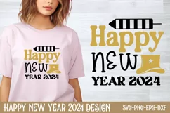 Happy new year 2024 SVG, Happy New Year SVG Product Image 1