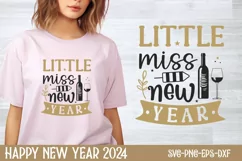 Little miss new year SVG, Happy New Year SVG Product Image 1