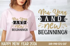 New year and new beginnings SVG, Happy New Year SVG Product Image 1