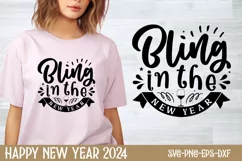 Bling in the new year SVG, Happy New Year SVG Product Image 1