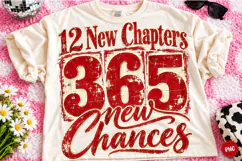 12 New Chapters 365 New Chances PNG | Motivational New Year Product Image 1