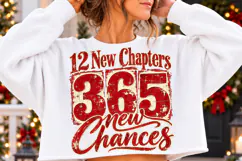 12 New Chapters 365 New Chances PNG | Motivational New Year Product Image 2