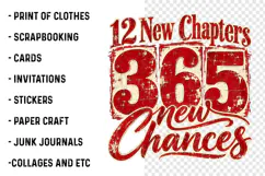12 New Chapters 365 New Chances PNG | Motivational New Year Product Image 3