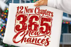 12 New Chapters 365 New Chances PNG | Motivational New Year Product Image 4
