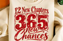 12 New Chapters 365 New Chances PNG | Motivational New Year Product Image 5