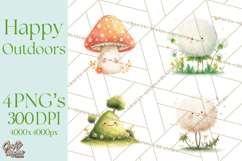 Nature &amp; Outdoors Clip Art PNG, Whimsical Watercolor Clipart Product Image 1