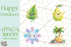 Nature &amp; Outdoors Clip Art PNG, Whimsical Watercolor Clipart Product Image 1