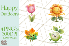 Nature &amp; Outdoors Clip Art PNG, Whimsical Watercolor Clipart Product Image 1