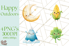 Nature &amp; Outdoors Clip Art PNG, Whimsical Watercolor Clipart Product Image 1