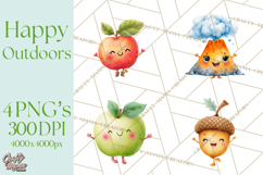 Nature &amp; Outdoors Clip Art PNG, Whimsical Watercolor Clipart Product Image 1