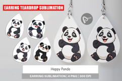 Earring Smiling Panda Product Image 1