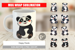 Mug Wrap Smiling Panda Product Image 1