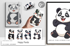 Digital Paper Smiling Panda Product Image 1