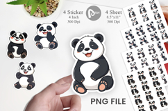 Smiling Panda Sticker Product Image 1
