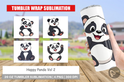 Tumbler Smiling Panda Product Image 1