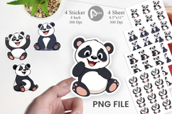 Smiling Panda Sticker Product Image 1