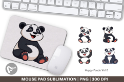 Mouse Pad Smiling Panda Product Image 1