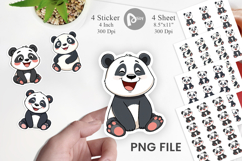 Smiling Panda Sticker Product Image 1