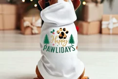 Happy Pawlidays SVG ,Dog Christmas SVG Design Product Image 3