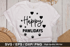 Happy pawlidays SVG - Christmas Dog Design Product Image 1