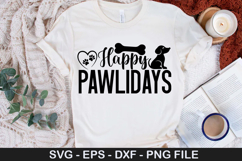 Dog Bandana SVG Design - Happy pawlidays Product Image 3
