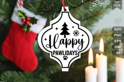 Happy Pawlidays SVG | Dog Christmas SVG | Dog SVG Product Image 1