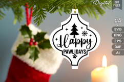 Happy Pawlidays SVG | Dog Christmas SVG | Dog SVG Product Image 3