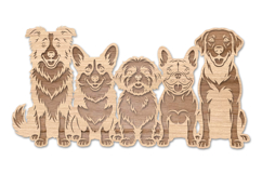 Happy Paws Dog Laser Cut SVG Product Image 2