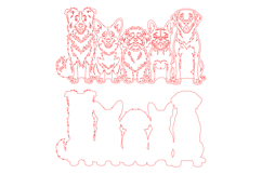 Happy Paws Dog Laser Cut SVG Product Image 3
