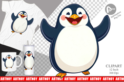 Cheerful Penguin Clipart Product Image 1