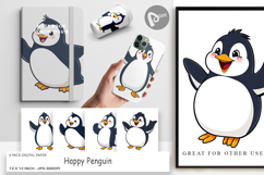 Digital Paper Happy Penguin Product Image 1