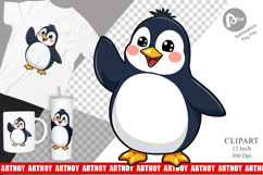 Cheerful Penguin Clipart Product Image 1