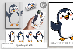 Digital Paper Happy Penguin Product Image 1