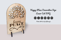 Happy Place Decorative Sign Laser Cut SVG Product Image 1