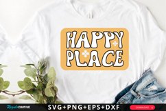 Happy Place SVG, Positive Quotes SVG Design Product Image 1