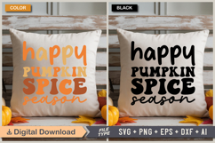 Happy Pumpkin Spice Season SVG File | Fall Retro SVG Product Image 3