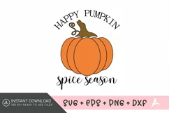 Happy pumpkin spice season SVG, Harvest Season SVG Product Image 1
