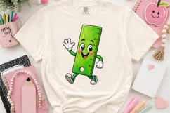 Happy Ruler Character PNG School Supply Clipart Product Image 2