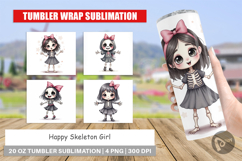 Happy Skeleton Girl Tumbler Product Image 1